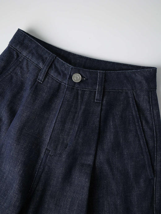 COCO ZONE 棉莱赛尔混纺牛仔裤简约显瘦直筒裤CC1C1700 商品图5