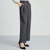 EITIE爱特爱高级感灰色高腰阔腿垂坠显瘦西裤休闲裤秋季新款C2405404 商品缩略图3