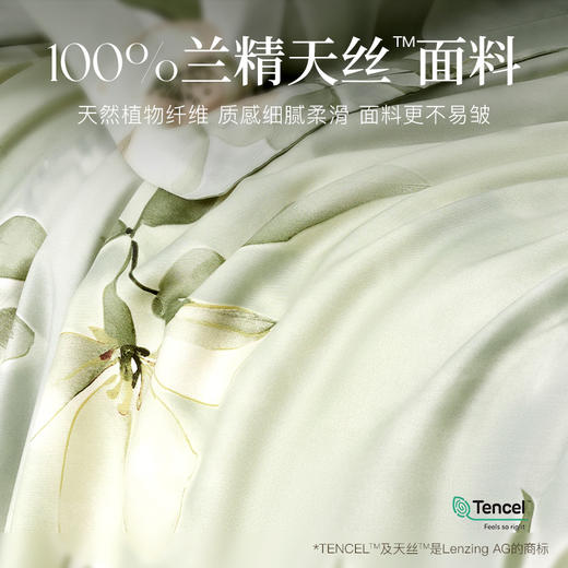 洁丽雅满庭芳系列古韵风100%兰精天丝套件莱塞尔纤维亲肤裸睡111 商品图2
