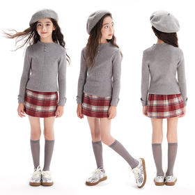 littletime女童打底衫毛衣半高领2024秋冬新款儿童套头长袖针织衫