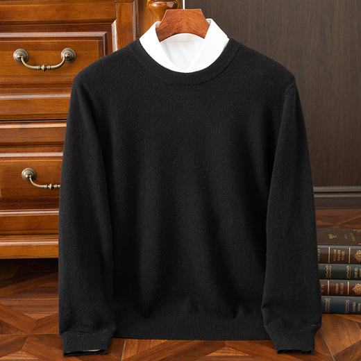 毛豆-XK8601男士百搭圆领羊毛衫 商品图0