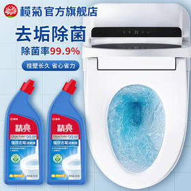  榄菊精亮洁厕剂家用清香型除臭味马桶清洁剂卫生间去垢洁厕液 2瓶装