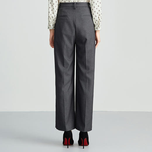 EITIE爱特爱高级感灰色高腰阔腿垂坠显瘦西裤休闲裤秋季新款C2405404 商品图4