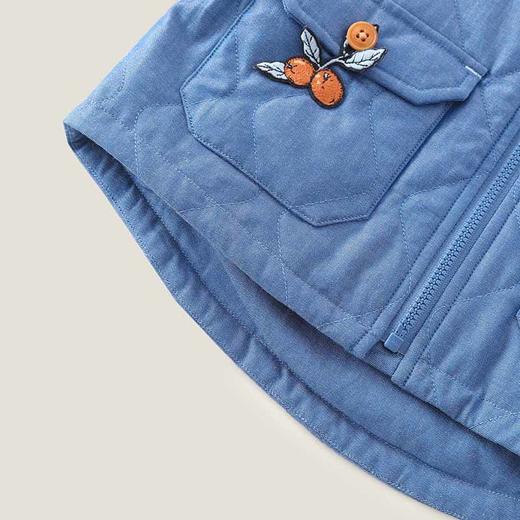 英氏童装男童薄夹棉外套休闲连帽拉链上衣2023春新品YRWQJ1P138A 商品图3