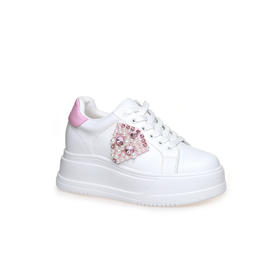 豪麟名鞋奥莱迪嘉女鞋时尚休闲鞋牛皮革DJJGA42WX004粉色  原价1960元