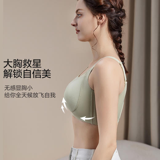 抹胸式全罩杯光面文胸 大胸显小 无钢圈薄杯 网纱透气不闷胸 有效承托强收副乳 高弹隐形无痕 BC通杯 DE通杯 商品图5