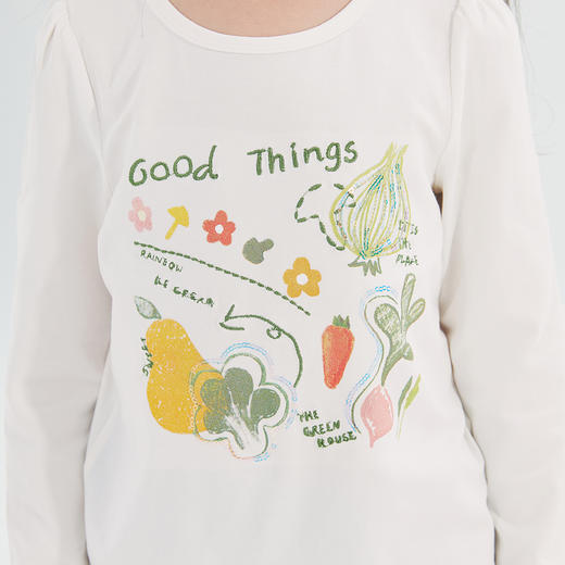 笛莎Deesha 童装女童T恤2024秋季印花圆领T恤 商品图3