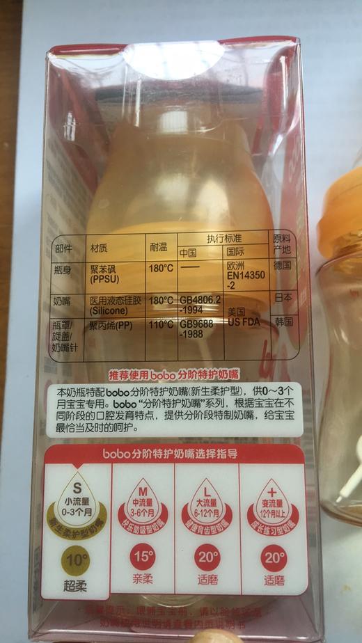 乐儿宝品牌理想材质Ppsu新生小金瓶宽口奶瓶160毫升s号奶嘴 BP637 BP638 商品图2