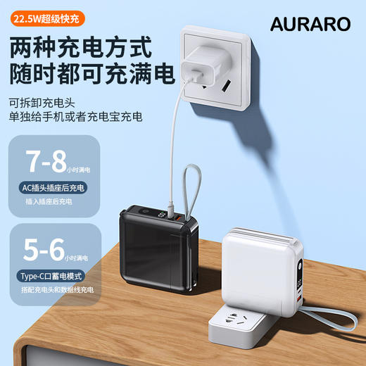 【可拆卸式三合一移动充电宝】Auraro-K15  比常规充电宝更方便 10000毫安 可以给自己充电 也可单独拆卸使用 商品图1