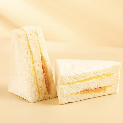 【自营】小白心里软 奶皮三明治面包 （海盐芝士+肉松夹心）520g 商品图0