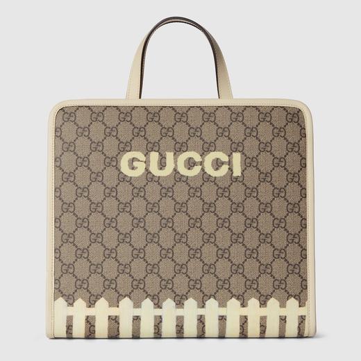 Gucc*儿童动物印花托特包 商品图1