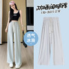 夏季防晒阔腿裤女大码200斤胖mm高腰显瘦垂感侧开叉休闲直筒长裤 商品缩略图1