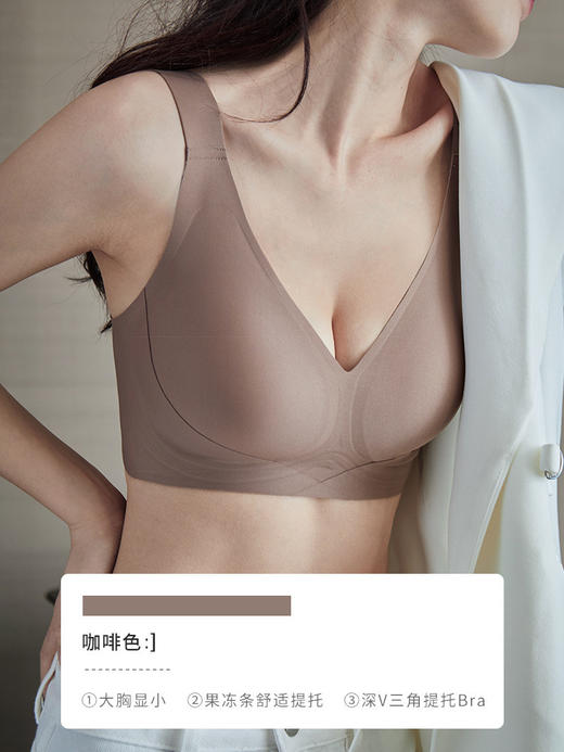 大杯无痕内衣女大胸显小收副乳无钢圈防下垂大码全罩杯舒适文胸罩 商品图9