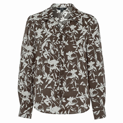 EITIE爱特爱秋季新款修身显瘦百搭印花小上衣7513210 商品图5