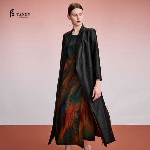 TANGY Collection天意精品2024秋季新品中国风中长款女士风衣外套 商品图0