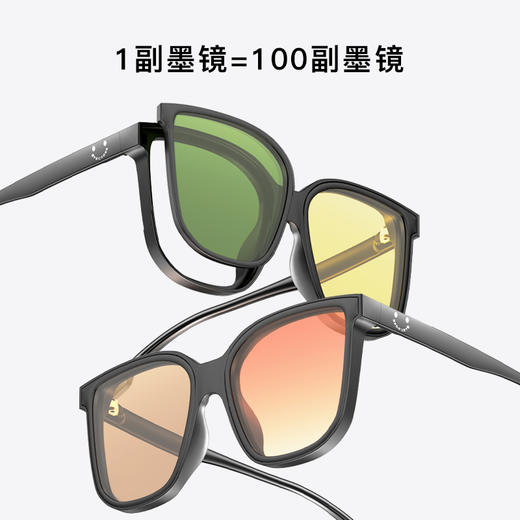 【品牌直发-福利特惠】EYECROXX乘号百变可拆卸镜片防紫外线偏光墨镜 百变换片1+2 EX22119专利百变 商品图2