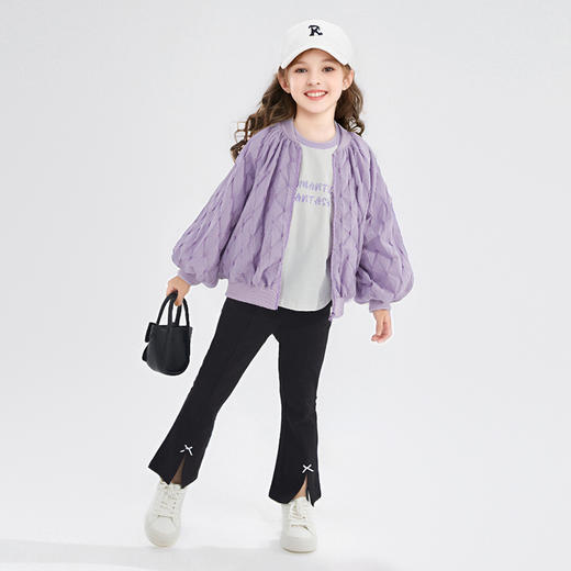 笛莎Deesha 2024秋季新款洋气肌理感棒球服 商品图2