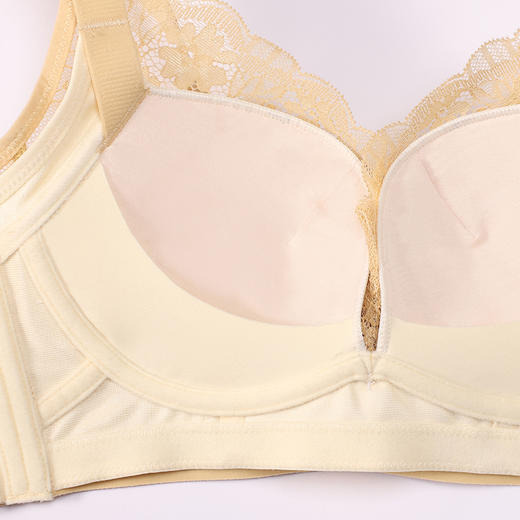 都市丽人内衣聚拢升杯常规文胸蕾丝B:中厚C:薄文胸3/4杯四排扣无钢圈YBT5D5 商品图13
