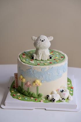 夏日花园躺平小狗