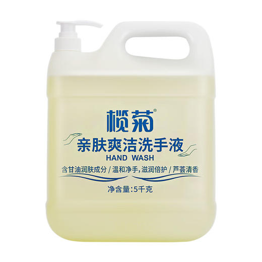 榄菊洗手液大桶装5kg带泵头补充装 温和洁净护手不刺激家庭酒店餐厅 商品图0