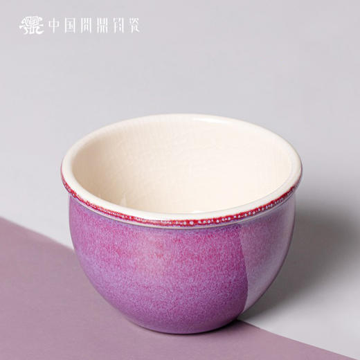 问鼎钧瓷鹅黄青花风水缸杯（鸳鸯永好） 商品图3