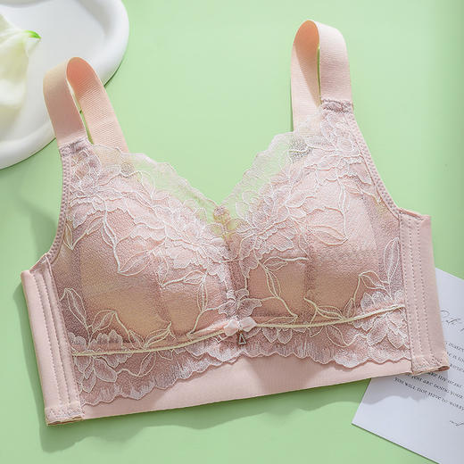 0.3CM薄款内衣大码无钢圈温感 调整型大罩杯文胸聚拢 商品图6