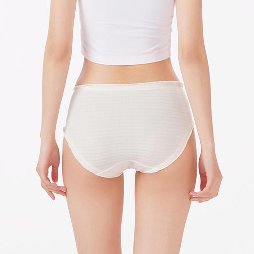 都市丽人内裤薄透丝滑三角裤锦莫提花女士内裤LKT5J2 商品图3