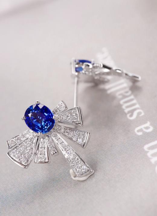 1.68ct 蓝宝石耳钉 商品图1
