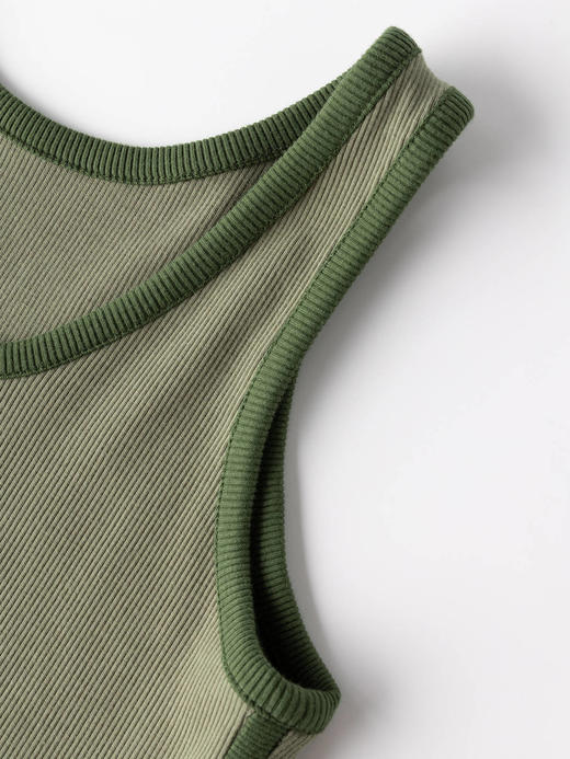 COCO ZONE 夏季设计感撞色无袖背心修身显瘦上衣CC1C1567 商品图2