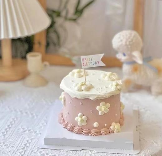 夏日小花小清新生日蛋糕 商品图0
