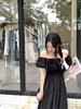 Read Nameless /打揽松紧腰天丝小黑裙 商品缩略图2