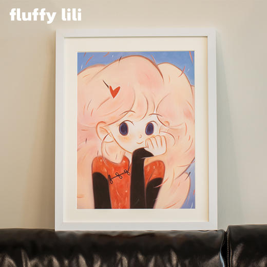 儿力力fluffy lili 限量复制微喷画《粉红心情》【该商品不支持用券】 商品图4