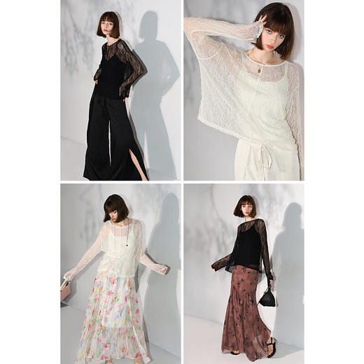 COCOBELLA新国风竹叶提花针织双肩带吊带多色外穿背心VT0013 商品图2