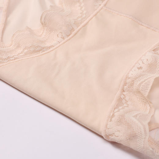 都市丽人内裤轻塑美臀平角裤锦氨+蕾丝女士内裤LKT4C1 商品图6