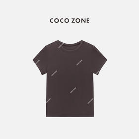 COCO ZONE 复古百搭短袖T恤纯色圆领显瘦上衣CC1C1767