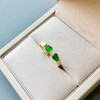 高冰种阳绿翡翠葫芦戒指18k黄金镶嵌 商品缩略图4