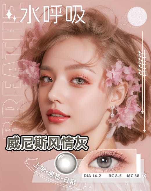 【瓶装】年抛新款薄荷糖蓝/威尼斯风情蓝/威尼斯风情灰~美瞳 商品图2