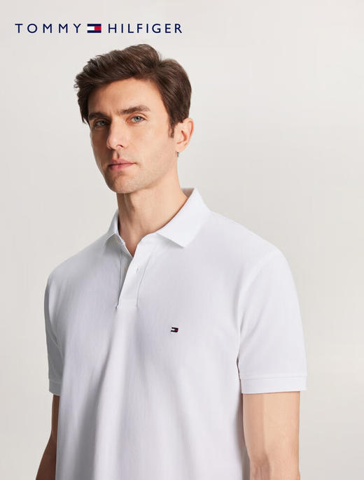 TOMMY 短袖POLO衫男  MW22109-YBR 白色. 商品图3