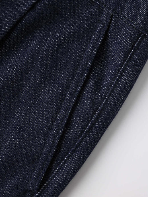 COCO ZONE 棉莱赛尔混纺牛仔裤简约显瘦直筒裤CC1C1700 商品图7