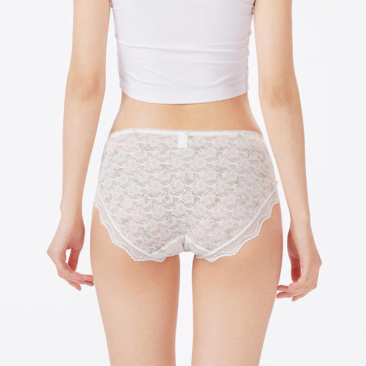 都市丽人内裤薄透丝滑平角裤蕾丝提花女士内裤LKT5J4 商品图3