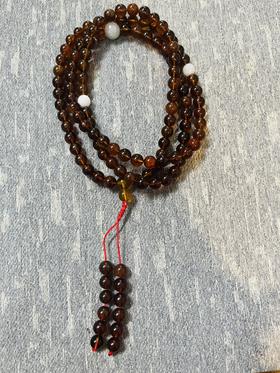 棕血珀配翡翠串珠珠型1.2cm【器悟雅玩】