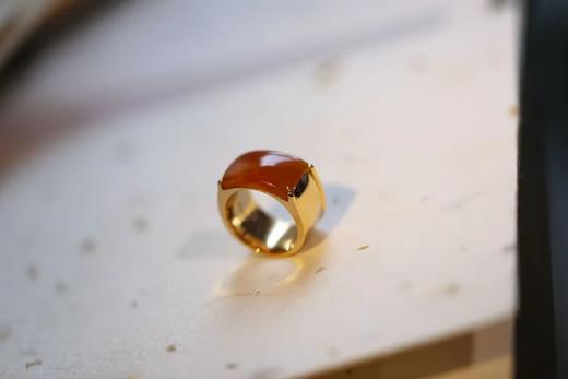 红翡宽金戒指 商品图3