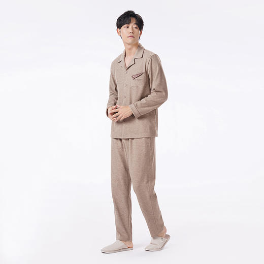 都市丽人都市锋尚睡衣亲情蜜语长袖马丁绵薄男士套装FHT0C5 商品图2