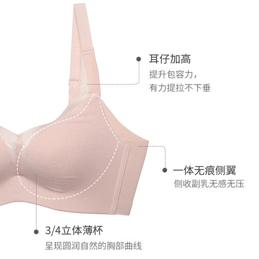 雅黛丽内衣夏季女薄款小胸透气聚拢文胸无钢圈收副乳防下垂胸罩女 商品图2