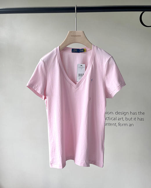 单品包邮现货 THS 7.19-无 元-尾 polo RL家 小白菜请入 马球 polo小马标v领T恤 4色 BH2537 商品图7