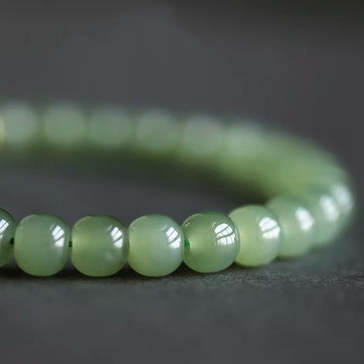 【经典】青鸾冰晴绿和田玉手串 商品图2