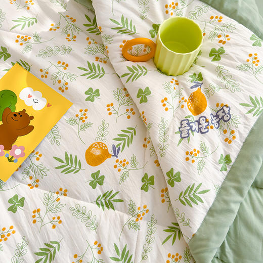 【对于家的期待 不止于想象~】南通家纺夏凉被 a类母婴级 2024新款小清新 水洗棉凉感薄夏被 空调被-QQ 商品图0