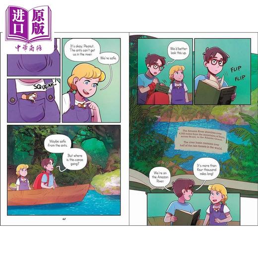 【中商原版】神奇树屋桥梁漫画6 Magic Tree House 6 Afternoon on the Amazon 英文原版进口 小初文学 儿童漫画故事图画小说 商品图2
