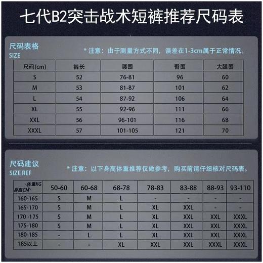【七代B2突击战术短裤】夏季男女同款户外耐磨短裤03h 商品图7
