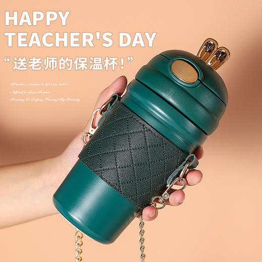 教师节礼物【萌兔保温杯礼盒装】送老老师毕业纪念品套装 实用高级感礼物 商品图2